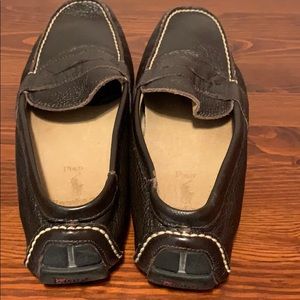 Polo leather slip on shoes